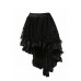 Black Lace Overlay Hi Lo Skirt