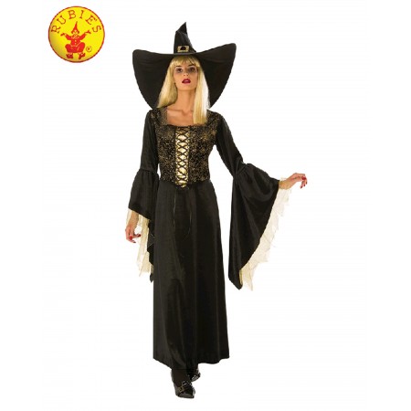 Deluxe Golden Medieval Witch Costume