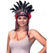 Burning Man Festival Feather Headpiece Rose Queen
