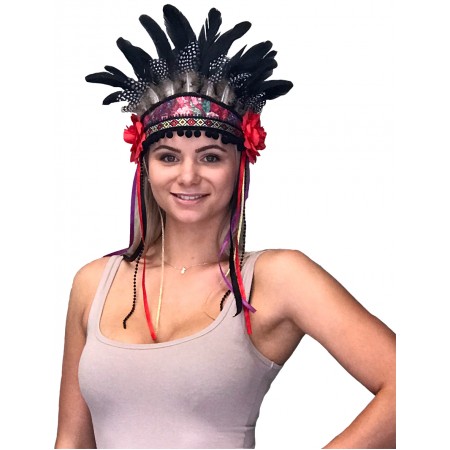 Burning Man Festival Feather Headpiece Rose Queen