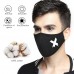BLACK Washable Reusable Cotton Face Mask W Designs