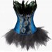 Burlesque Peacock Princess Costume Corset Top