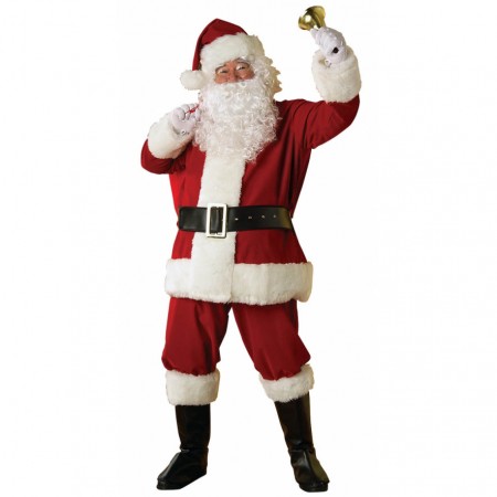 Deluxe Mens Santa Claus Christmas Suit