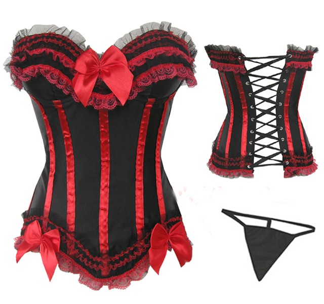 red burlesque outfit