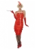 1920's Formal Red Long Flapper Costume Plus Size