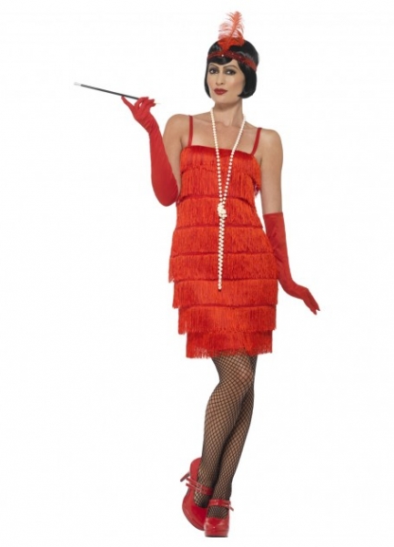 1920's Short Red Flapper Costume 