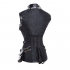Black Steampunk Leather Boned Corset w Jacket