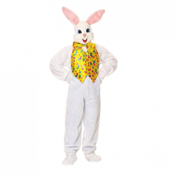 Super Deluxe Unisex Adult Mascot Easter Bunny Costume