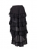 Black Steampunk Faux Leather Corset & Ruffle Skirt Set